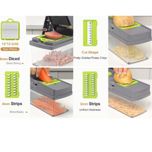 Load image into Gallery viewer, Vegetable cutter 14-in-1 - vegetable chopper | multi cutter vegetable chopper for onions, potatoes, tomatoes | with different attachments made of stainless steel + egg yolk separator
