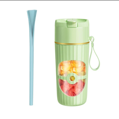 Mini extracteur de jus portable 450ml sans fil | blender à smoothie et milkshake électrique avec paille | Mixeur à emporter avec port USB | pour la cuisine, les voyages, les déplacements, le pique-nique, le bureau