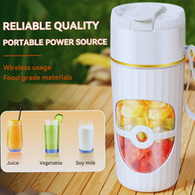 Lade das Bild in den Galerie-Viewer, Tragbarer Mini Entsafter 450ml kabellos | elektrischer Smoothie &amp; Milchshake Maker mit Strohhalm | Mixer To Go mit USB-Anschluss | für Küche, Reise, unterwegs, Picknick, Büro
