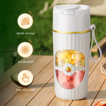 Charger l&#39;image dans la galerie, Mini extracteur de jus portable 450ml sans fil | blender à smoothie et milkshake électrique avec paille | Mixeur à emporter avec port USB | pour la cuisine, les voyages, les déplacements, le pique-nique, le bureau
